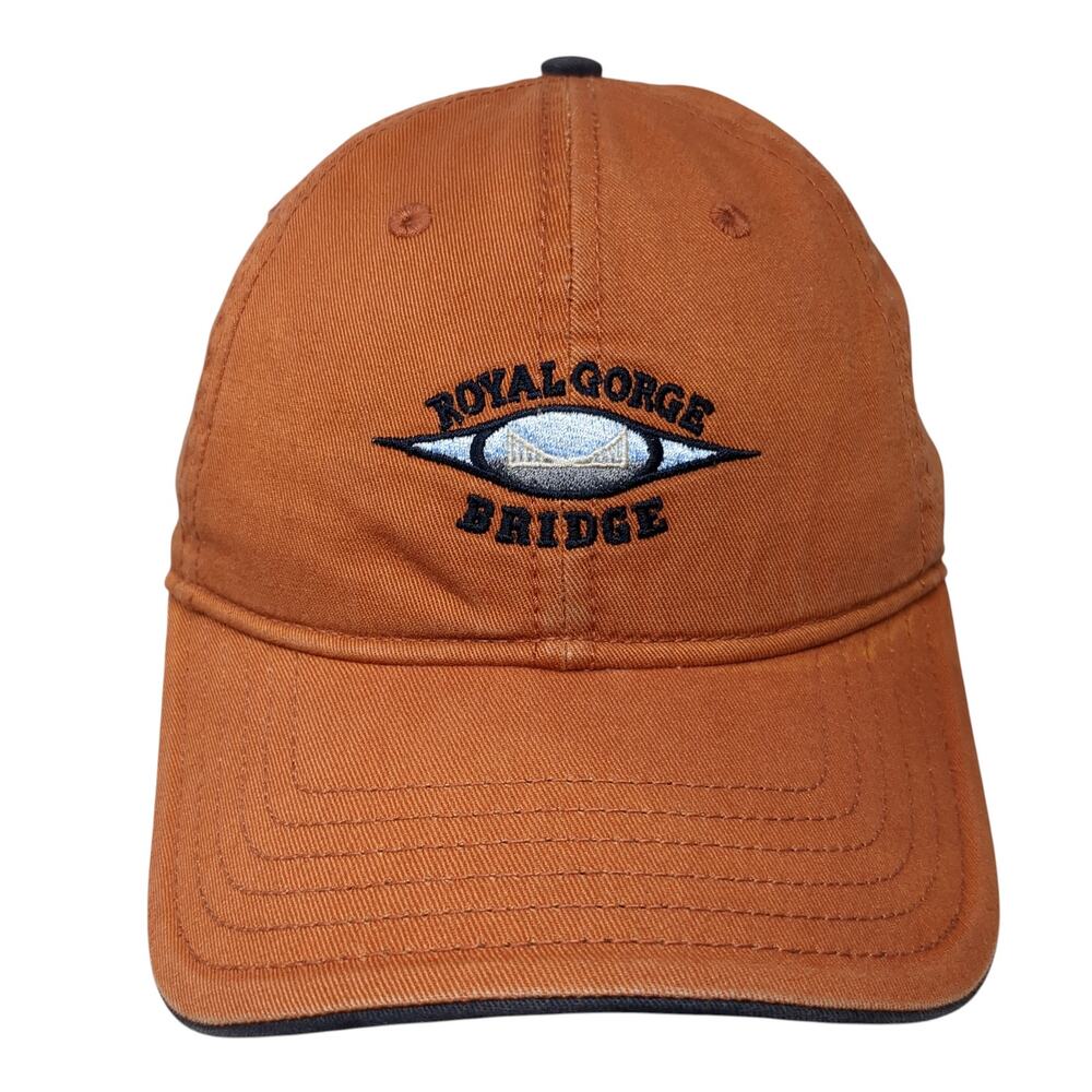 Royal Gorge Bridge Slideback Baseball Cap Brown One Size Triangle Sport Headwear